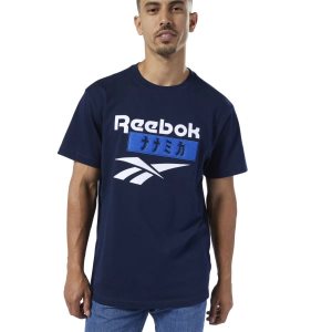 Koszulki Męskie Reebok Nanamica Vector Granatowe PL 52UAEXL